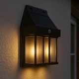 GardenKraft 11239 Solar Wall Light/Motion Sensor Activated/Dual Brightness Levels/Weather Resistant/Energy Efficient Warm White LEDs