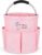 Gardening Tool Bag Personalized Garden Tool Organizer Oxford Cloth Foldable Garden Tote Bag With Pockets Custom Flower Name Embroidery Gift For Women Mum Grandma Gardener (Light Pink)