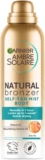 Garnier Ambre Solaire Fake Tan Natural Bronzer Dark Self Tan Mist 150ml Quick Drying Dark Self Tan, Intense Streak Free Fake Tan, Lasts Up To 1 Week, Vegan Formula, Glow