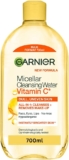 Garnier Micellar Vitamin C Cleansing Water 700ml, Gentle face Cleanser & Makeup Remover, Hypoallergenic. Vegan Formula, Suitable For Dull And Uneven Skin, Brightening Formula, Dermatologically Tested