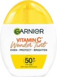 Garnier Vitamin C Wonder Tint SPF50, Medium Shade, All-In-1 Tinted Fluid, Even, Protect and Brighten Skin, 5% Vitamin C, Niacinamide, Glycerin – 40ml