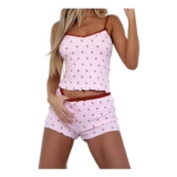 Gatamiau Womens Pajama Set Cherry Pink 2-Piece
