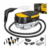 Gautye Steam Cleaner with 3-Level Adjustable Handle and 15 Accessories