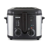 Geepas 3L Deep Fat Fryer, Adjustable Thermostat, Viewing Window, Cool-Touch Handle, Non-Stick Inner Pot, Indicator Light