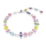 Gema Bracelet Mixed Cuts, Multicoloured, Rhodium Plated