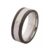 Gents Black Steel Cubic Zirconia Band Ring