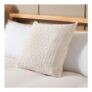 Geo Cushion with Lurex Yarn, White