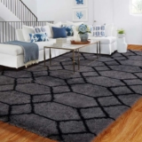 Geometric Rug 120x180cm in Grey and Black – Sold by Bybsrll Official / FBA