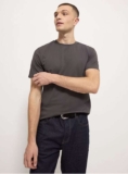 George Crew Neck 100% Cotton Charcoal Grey Short Sleeve Mens T Shirt Size L, XXL-5XL Free C&C