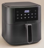 George Home Black Textured 8 Litre Digital Air Fryer – 2 Year Warranty – Free C&C