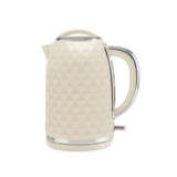 George Home Cream Textured Fast Boil Kettle 1.7L