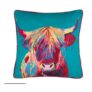 Gerald Highland Cow Bright Canvas Cushion (43cm X 43cm)