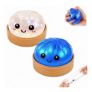 Giant Glitter Dumpling Squishy Toy, Stress Relief (Blue)