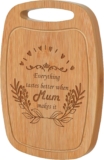 Gift for Mum,Mum Christmas Birthday Gifts,Handmade Engraved Bamboo Chopping Cutting Board for Bread Cheese,Kitchen Gifts for Mother Mum from Daughter Son on Christmas Mothers Day