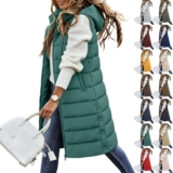 Gilet For Women UK Sleeveless Puffer Jackets Longline Winter Coats Gilets