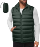 Gilet for Men Lightweight Packable Jacket Cotton Coats Sleeveless Jackets