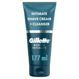 Gillette Body and Intimate 2in1 Shave Cream & Cleanser, Gentle Formula with Aloe, Formulated for Pubic Hair, Paraben Free 177 ml