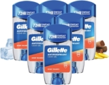 Gillette Sport Triumph Antiperspirant Deodorant Roll On for Men, Clear Gel Stick, 6 x 70ml, 72HR Sweat Protection Anti-White Marks