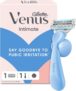 Gillette Venus Pubic Hair Razor for Women with Aloe, Precision Trimmer for Sensitive Skin, 1 Handle and 1 Blade Refill, Public Hair & Skin