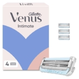 Gillette Venus for Pubic Hair and Skin Razor Blade Refills, Pack of 4, Irritation Defence Bar, Sharp Precision Blades