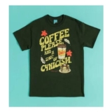 Gilmore Girls Coffee Please and a Shot of Cynicism Green T-Shirt