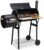 Gimisgu BBQ Smoker, Charcoal Grill with Shelves, Charcoal Container, Integrated Thermometer and Sturdy Design – Perfect for BBQ and Garden Parties