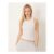 Gina Tricot Slim Fit Rib Tank Top in Light Grey Melange