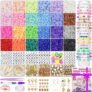 Gionlion 6000 Clay Beads Bracelet Making Kit, Friendship Bracelet Kits Preppy Beads for Jewellery Making, Flat Heishi Bead for Bracelet Arts and Crafts Gifts for Teen Girls