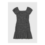 Girls Black Polka Dot Crinkle Dress – 8 Yrs