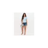 Girls Blue Cotton Pinstripe Shirt
