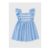 Girls Blue Daisy Crinkle Dress (1-8yrs)