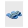 Girls Blue Lemon Frill Sliders (Younger 10-Older 5)