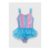 Girls Blue Mermaid Tutu Swimsuit (1-7yrs)