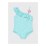 Girls Blue Shell One Shoulder Swimming Costume (1-7yrs)