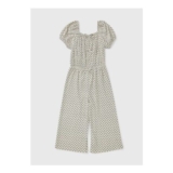 Girls Cream Ditsy Aztec Crinkle Jumpsuit (7-15yrs) – 14 Yrs