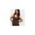 Girls Dark Brown Linen Look Triangle Cami Top