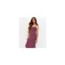 Girls Dark Burgundy Textured Jersey Halter Maxi Dress