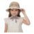 Girls Floppy Straw Sun Hat with Floral Ribbon Trim