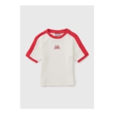 Girls Red Crab Ringer T-Shirt (7-15yrs)