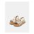 Girls Shell Metallic Sandals White