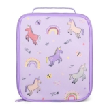 Girls Unicorn Purple Insulated Lunch Bag for Kids with Handle