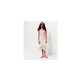 Girls White Lace Asymmetric Midi Skirt