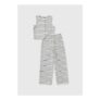 Girls White Stripe Knit Vest & Trouser Set (7-15yrs)