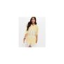 Girls Yellow 09 Malibu Print Satin Trimmed Football T-Shirt