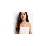 Girls off White Waffle Texture Bandeau Top
