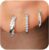 GlamRays 3 Pairs of Earrings Set for Women, Petite Small Sterling Silver Earrings for Multiple Piercings, Lightweight Hypoallergenic Jewellery, silver, L