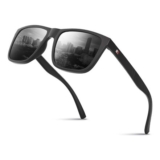 Glapeame Polarised Sunglasses UV400, Black/Grey, Retro