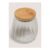 Glass Curved Ribbed Small Jar