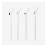 Glass Straws with Flower and Cherry Decorations – 4 Pcs