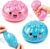 Glitter Dumpling Squishy, 2 Pack Mystery Dumpling Squeeze Toy with Steamer Boxes, Bao Bun Squishy Slow Rising Fidget Toys, Anxiety Relief Dumplings Stress Ball for Adults and Kid